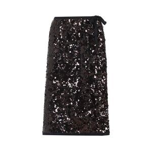PRADA Sequin Wrap Midi Skirt Women NUDE & NEUTRALS Skirts